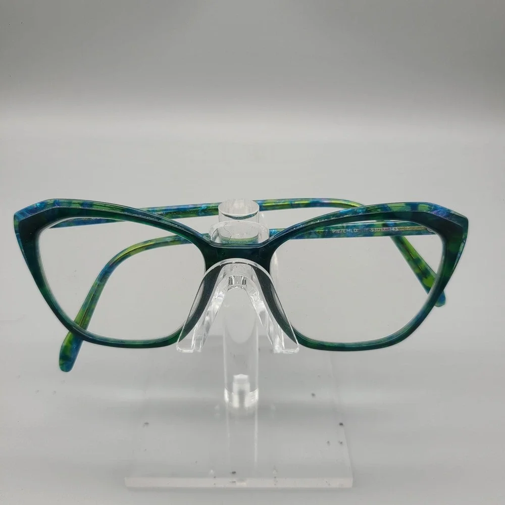 OGI PIE EMLD Blue Green Marble Tortoise Cat Eye Eyeglasses Frames 53-17-145